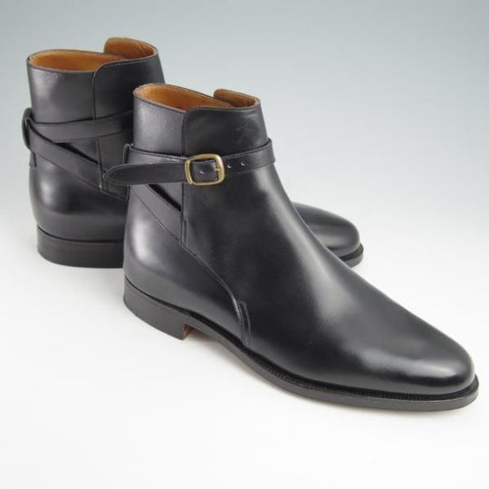 極美品★クロケット&ジョーンズ 7.5E【貴重★ポールスチュアート別注/ジョッパーブーツ】カーフ/黒/Paul Stuart/Crockett&Jones★g128