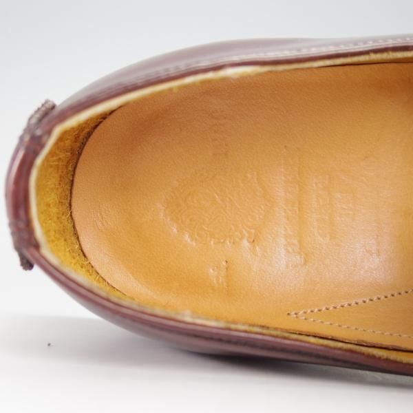 極美品★(米)YUKETEN/ユケテン 7D【定価1,200ドル(13万円程度)★コードバン仕様/ホーウィン社】ローファー/スリッポン/赤茶/メンズ★g129