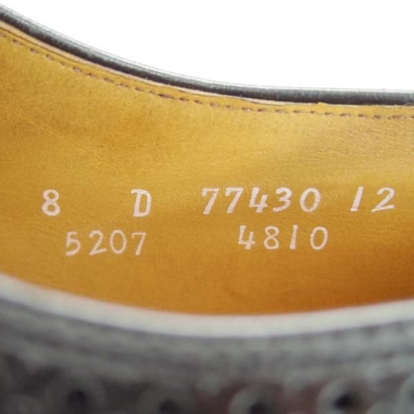 美品★(米)アレンエドモンズ 8D【現行定価7.5万円程度★Sanford/サンフォード】セミブローグ/カーフ/黒/メンズ/ALLEN EDMONDS★g130