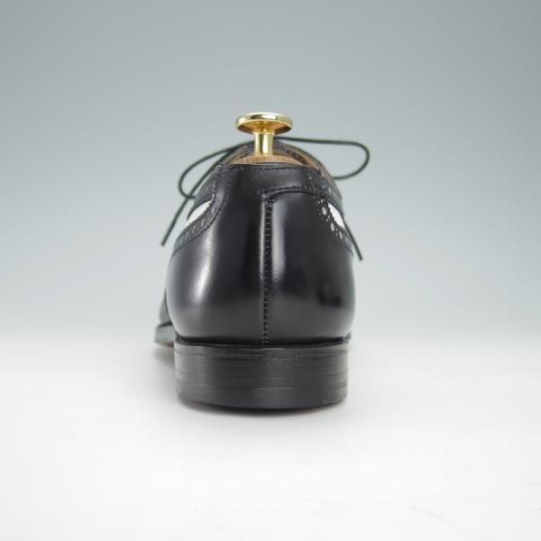 極美品★クロケット&ジョーンズ 8E【コンビ仕様★GERRARD 3/ジェラード】348ラスト/フルブローグ/カーフ/黒×白/Crockett&Jones★g132