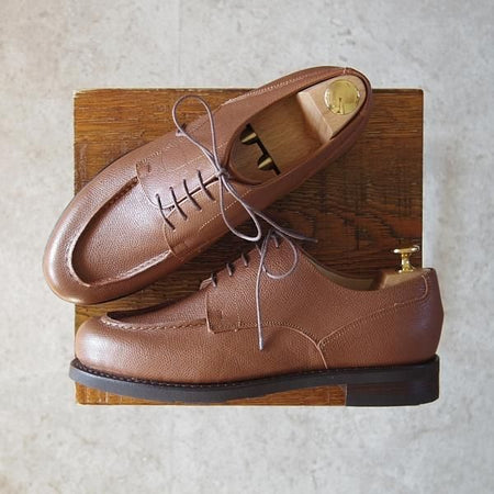 新品★パラブーツ SIZE 6.5【モデル定価￥77,000-★ドレス仕様シャンボード/CHAMBORD】Uチップ/グレインレザー/茶/メンズ/Paraboot★g133