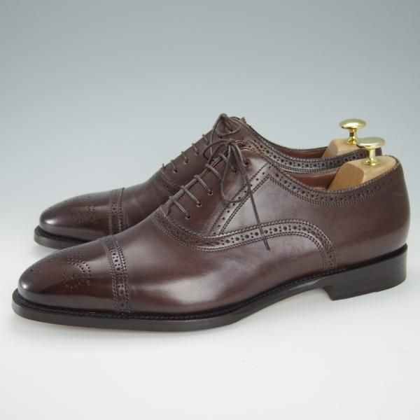 極美品★(伊)サントーニ SIZE 8.5【上級★グッドイヤーウェルテッド製法/BEAMS F別注】13408/セミブローグ/ビームス/Santoni★g134