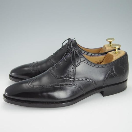 極上★クロケット&ジョーンズ 8.5F【★(英)ポールスミス別注/ブリティッシュコレクション】クォーターブローグ/黒/Crockett&Jones★g136