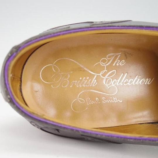 極上★クロケット&ジョーンズ 8.5F【★(英)ポールスミス別注/ブリティッシュコレクション】クォーターブローグ/黒/Crockett&Jones★g136