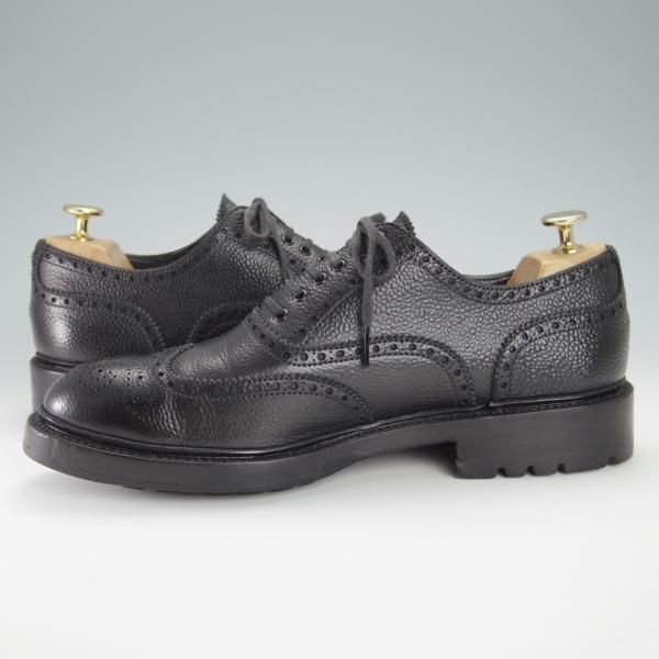 美品★(スペイン製)CARMINA/カルミナ SIZE 7.5【グッドイヤーウェルテッド製法★フルブローグ/黒】グレインレザー/メンズ★g140