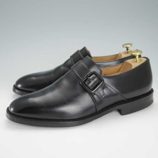 極上★チャーチ 80F/UK8【貴重★73ラスト/ブックバインダーカーフ】Westbury/4都市ロゴ過渡期/モンクストラップ/黒/Church's★g142