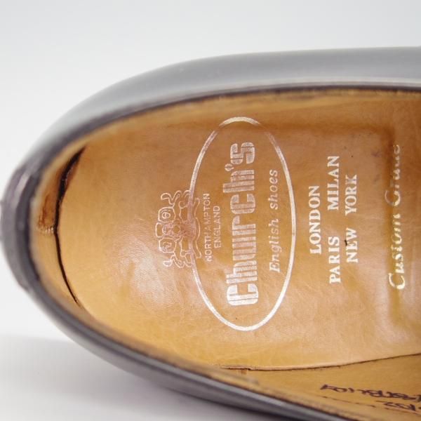 極上★チャーチ 80F/UK8【貴重★73ラスト/ブックバインダーカーフ】Westbury/4都市ロゴ過渡期/モンクストラップ/黒/Church's★g142