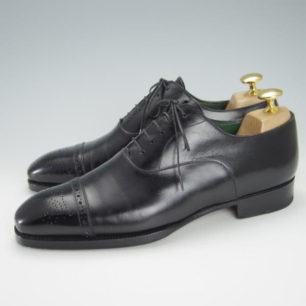 極上★(仏)オーベルシー SIZE 5【定価15万円以上★セミブローグ/黒】カーフ/メンズ/AUBERCY★g143