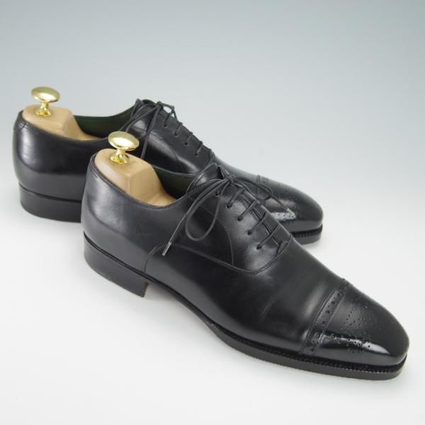 極上★(仏)オーベルシー SIZE 5【定価15万円以上★セミブローグ/黒】カーフ/メンズ/AUBERCY★g143