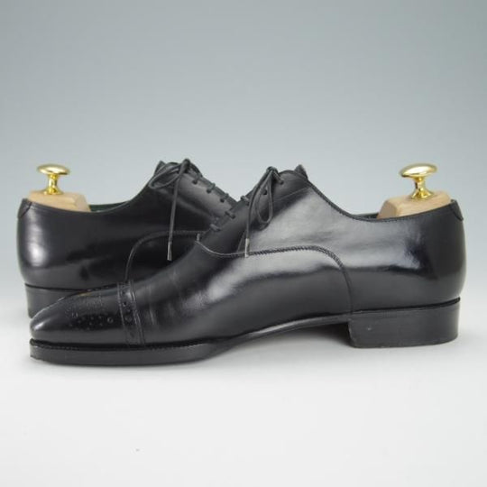 極上★(仏)オーベルシー SIZE 5【定価15万円以上★セミブローグ/黒】カーフ/メンズ/AUBERCY★g143