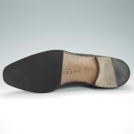 極上★(仏)オーベルシー SIZE 5【定価15万円以上★セミブローグ/黒】カーフ/メンズ/AUBERCY★g143
