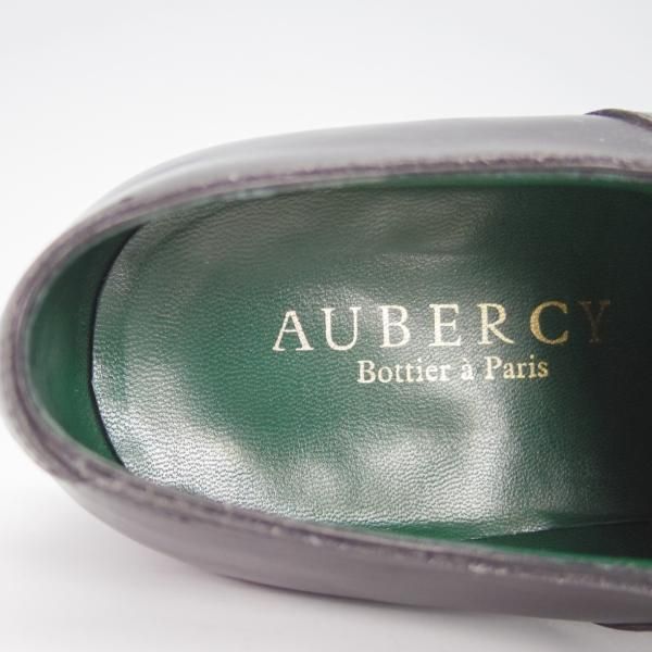 極上★(仏)オーベルシー SIZE 5【定価15万円以上★セミブローグ/黒】カーフ/メンズ/AUBERCY★g143