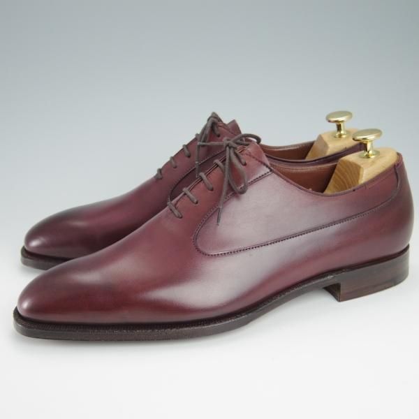 未使用★クロケット&ジョーンズ 8.5E【ハンドグレードライン★BALMUIR/337ラスト】プレーントゥ/カーフ/赤茶/Crockett&Jones★g144