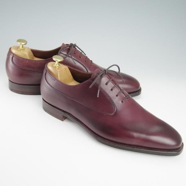 未使用★クロケット&ジョーンズ 8.5E【ハンドグレードライン★BALMUIR/337ラスト】プレーントゥ/カーフ/赤茶/Crockett&Jones★g144