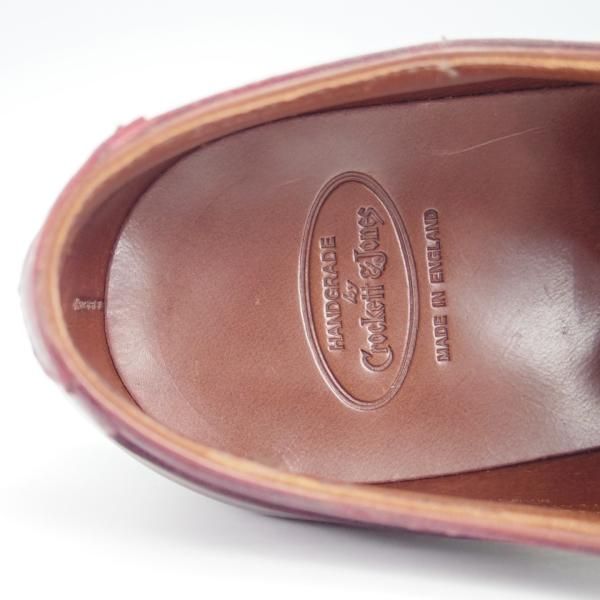 未使用★クロケット&ジョーンズ 8.5E【ハンドグレードライン★BALMUIR/337ラスト】プレーントゥ/カーフ/赤茶/Crockett&Jones★g144