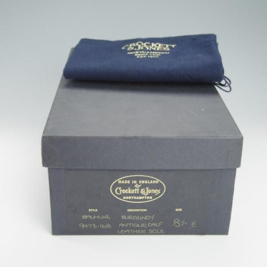 未使用★クロケット&ジョーンズ 8.5E【ハンドグレードライン★BALMUIR/337ラスト】プレーントゥ/カーフ/赤茶/Crockett&Jones★g144