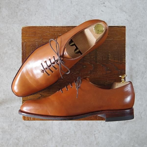 未使用★(スペイン製)YANKO/ヤンコ SIZE 7【グッドイヤーウェルテッド製法★ホールカット/114018】カーフ/茶/メンズ★g146