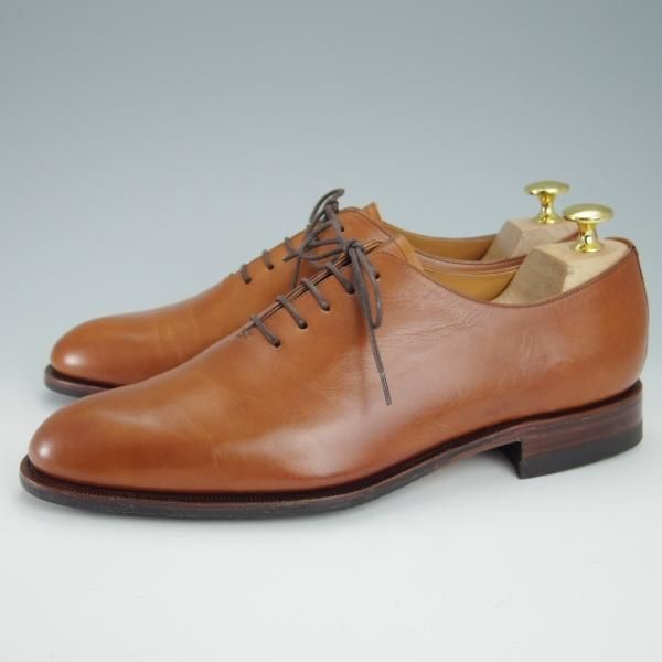 未使用★(スペイン製)YANKO/ヤンコ SIZE 7【グッドイヤーウェルテッド製法★ホールカット/114018】カーフ/茶/メンズ★g146