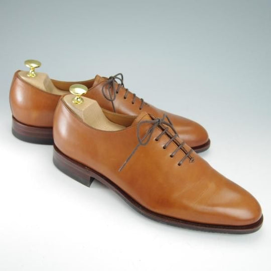 未使用★(スペイン製)YANKO/ヤンコ SIZE 7【グッドイヤーウェルテッド製法★ホールカット/114018】カーフ/茶/メンズ★g146