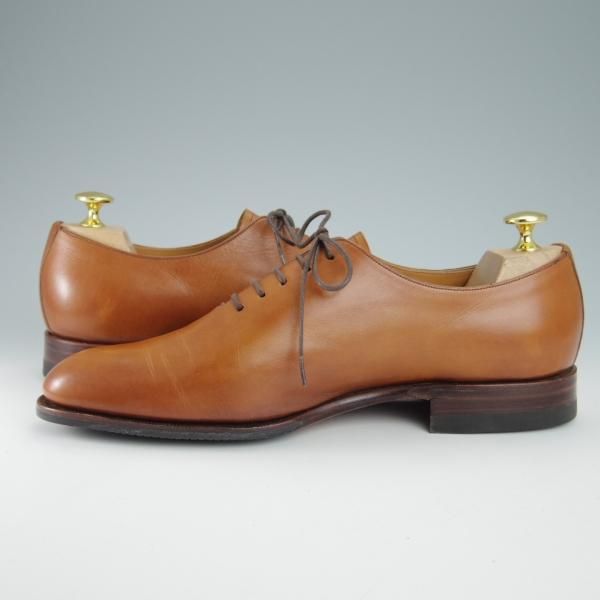 未使用★(スペイン製)YANKO/ヤンコ SIZE 7【グッドイヤーウェルテッド製法★ホールカット/114018】カーフ/茶/メンズ★g146