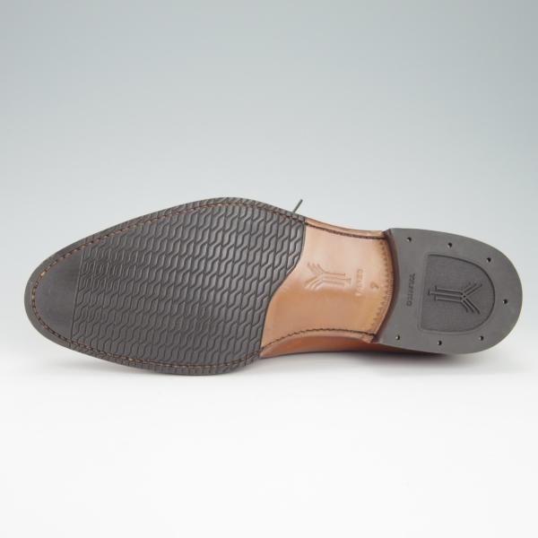 未使用★(スペイン製)YANKO/ヤンコ SIZE 7【グッドイヤーウェルテッド製法★ホールカット/114018】カーフ/茶/メンズ★g146