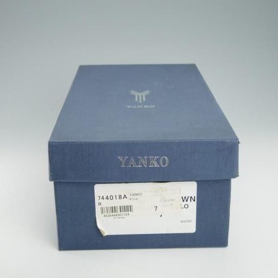 未使用★(スペイン製)YANKO/ヤンコ SIZE 7【グッドイヤーウェルテッド製法★ホールカット/114018】カーフ/茶/メンズ★g146