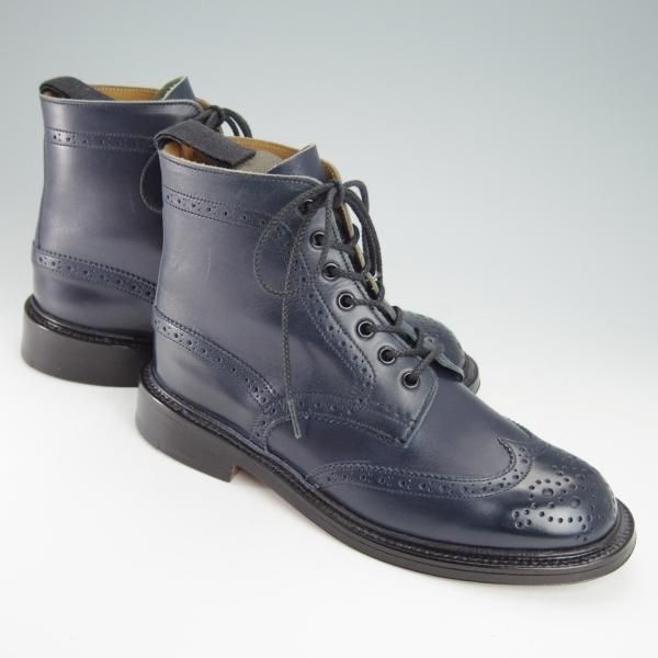 極美品★トリッカーズ(レディース) SIZE 5【モデル定価￥88,000-★モールトン/SHIPS別注】L2508/カントリーブーツ/紺/Tricker's★g147