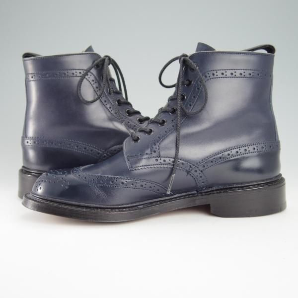 極美品★トリッカーズ(レディース) SIZE 5【モデル定価￥88,000-★モールトン/SHIPS別注】L2508/カントリーブーツ/紺/Tricker's★g147