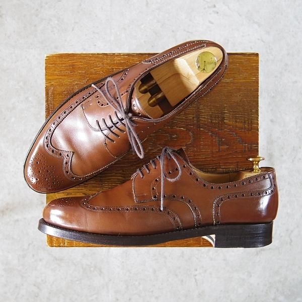 極上★(東欧)VASS/ヴァーシュ SIZE 40.5【貴重★Budapest/3636ラスト】ブダペスト/フルブローグ/カーフ/茶/メンズ★g150