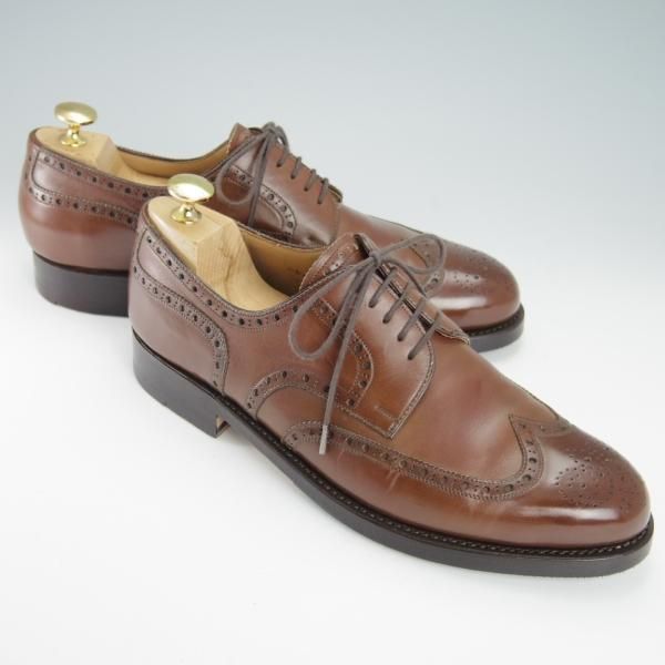 極上★(東欧)VASS/ヴァーシュ SIZE 40.5【貴重★Budapest/3636ラスト】ブダペスト/フルブローグ/カーフ/茶/メンズ★g150