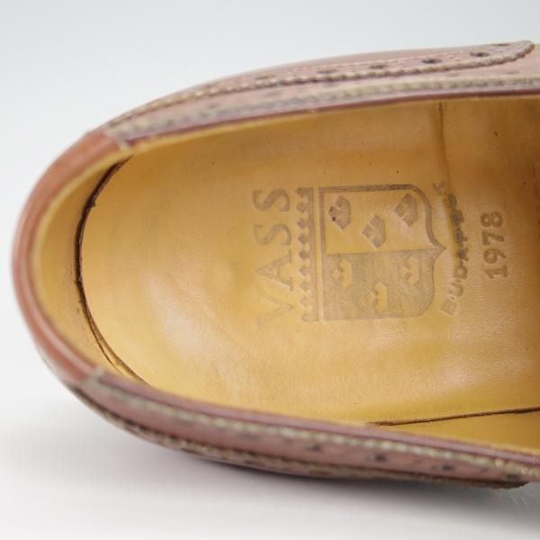 極上★(東欧)VASS/ヴァーシュ SIZE 40.5【貴重★Budapest/3636ラスト】ブダペスト/フルブローグ/カーフ/茶/メンズ★g150