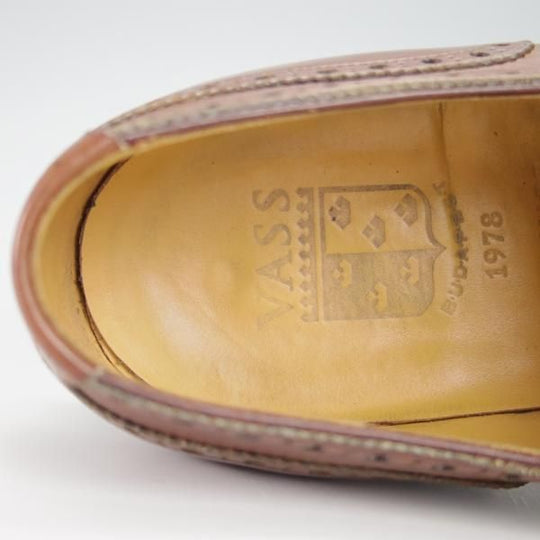 極上★(東欧)VASS/ヴァーシュ SIZE 40.5【貴重★Budapest/3636ラスト】ブダペスト/フルブローグ/カーフ/茶/メンズ★g150