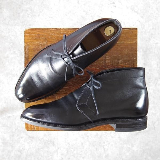 極上★(浅草)RENDO/レンド SIZE 7【定価￥53,900-★ダイナイトソール仕様/7706D】チャッカブーツ/カーフ/黒/メンズ★g152