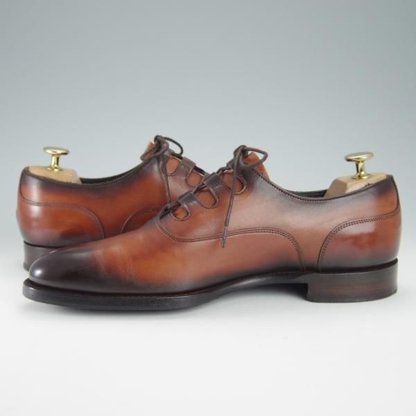 美品★(英)チーニー 6.5F【日本未入荷★ギリーシューズ/FULHAM/208ラスト】カーフ/DARK LEAF/茶/メンズ/CHEANEY★g153