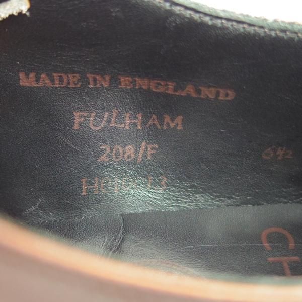 美品★(英)チーニー 6.5F【日本未入荷★ギリーシューズ/FULHAM/208ラスト】カーフ/DARK LEAF/茶/メンズ/CHEANEY★g153