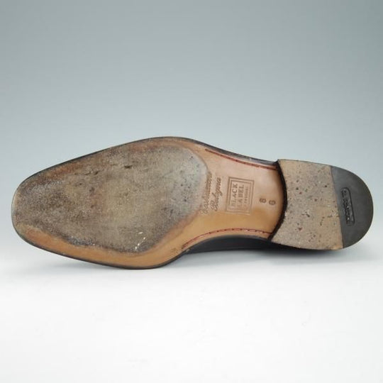 極上★(伊)ア・テストーニ SIZE 6【上級★ブラックラピド製法/ブラックラベル】サイドエラスティック/BLACK LABEL/黒/a.testoni★g154