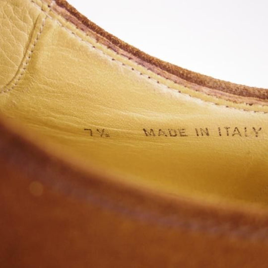 極上★(伊)エルメネジルド・ゼニア SIZE 7.5【ブラックラピド製法★ストレートチップ/S21】TSSBUG/スエード/茶/Ermenegildo Zegna★g155