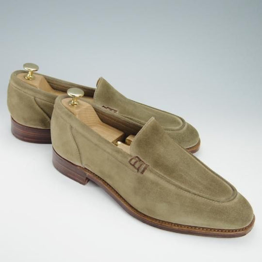 極上★(英)アルフレッド・サージェント 7.5E【貴重★シップス別注/SHIPS】89ラスト/ローファー/スエード/薄茶/Alfred Sargent★g157