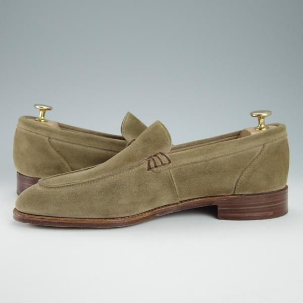 極上★(英)アルフレッド・サージェント 7.5E【貴重★シップス別注/SHIPS】89ラスト/ローファー/スエード/薄茶/Alfred Sargent★g157