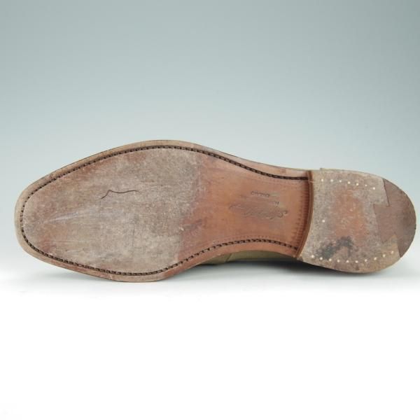 極上★(英)アルフレッド・サージェント 7.5E【貴重★シップス別注/SHIPS】89ラスト/ローファー/スエード/薄茶/Alfred Sargent★g157