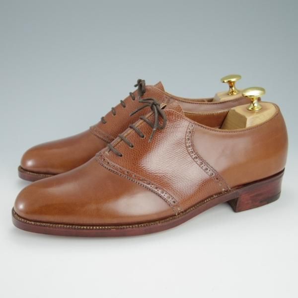 未使用★(英)ニュー&リングウッド UK5.5程度【貴重★ビスポーク品/ハンドソーンウェルテッド製法】茶/New&Lingwood★g164