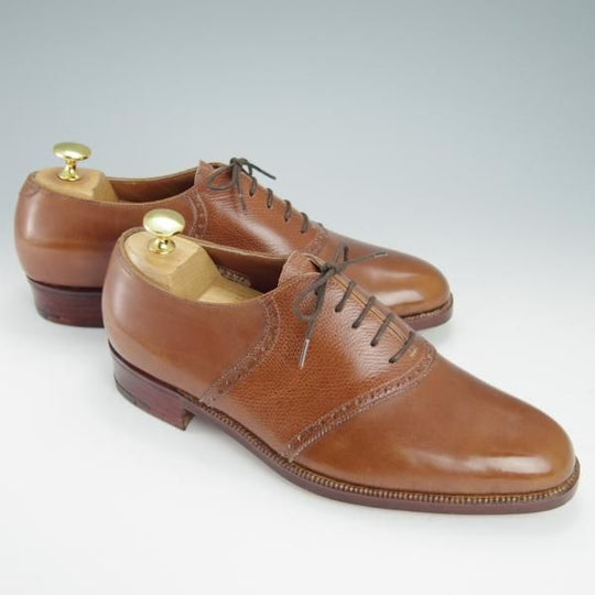 未使用★(英)ニュー&リングウッド UK5.5程度【貴重★ビスポーク品/ハンドソーンウェルテッド製法】茶/New&Lingwood★g164