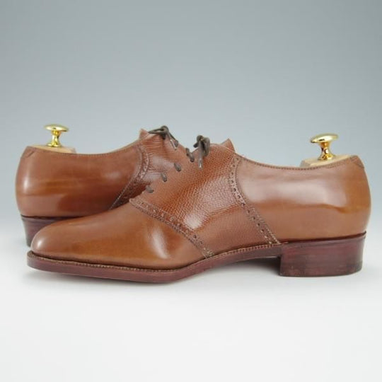 未使用★(英)ニュー&リングウッド UK5.5程度【貴重★ビスポーク品/ハンドソーンウェルテッド製法】茶/New&Lingwood★g164