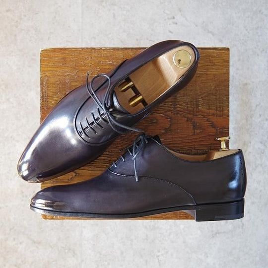 未使用★(仏)ベルルッティ SIZE 7.5【貴重★オックスフォードシューズ】ヴェネチアレザー/黒/メンズ/Berluti★g167