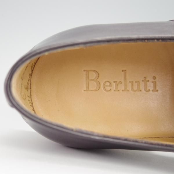 未使用★(仏)ベルルッティ SIZE 7.5【貴重★オックスフォードシューズ】ヴェネチアレザー/黒/メンズ/Berluti★g167