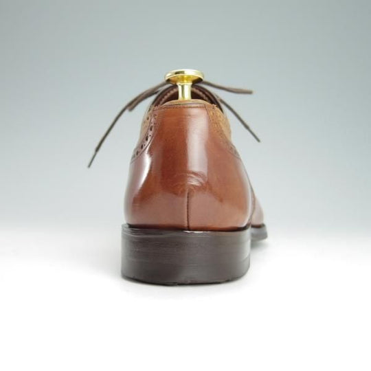 極上★(英)チーニー 8.5F【ダイナイトソール仕様★フルブローグ/3888ラスト】R73ALT/カーフ/コンビ/茶×薄茶/CHEANEY★g170