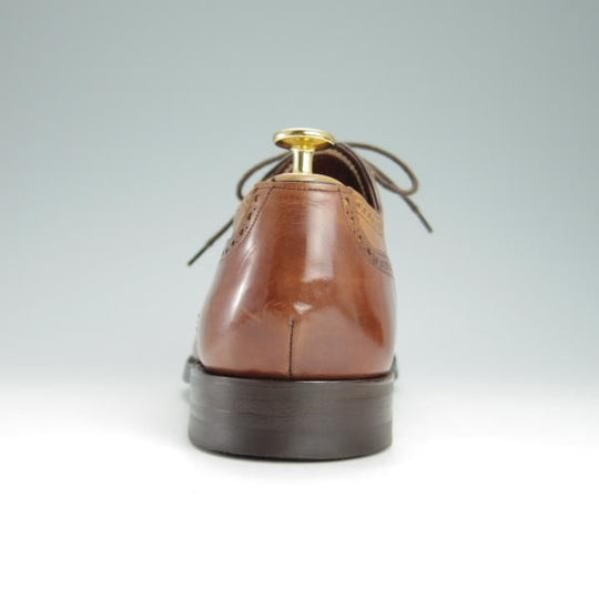 極上★(英)チーニー 8.5F【ダイナイトソール仕様★フルブローグ/3888ラスト】R73ALT/カーフ/コンビ/茶×薄茶/CHEANEY★g170