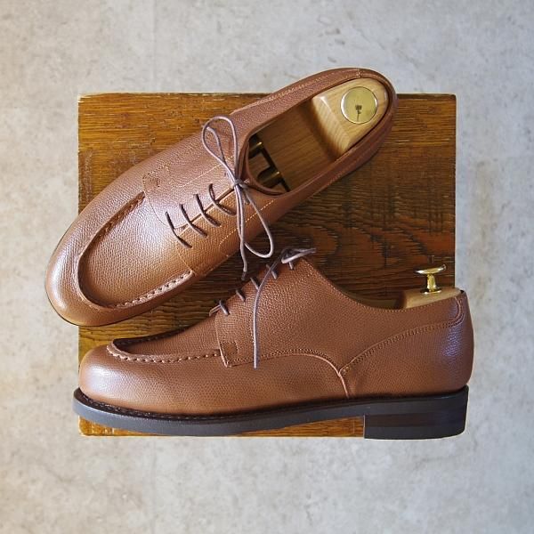 新品★パラブーツ SIZE 6【モデル定価￥77,000-★ドレス仕様シャンボード/CHAMBORD】Uチップ/グレインレザー/茶/メンズ/Paraboot★g173