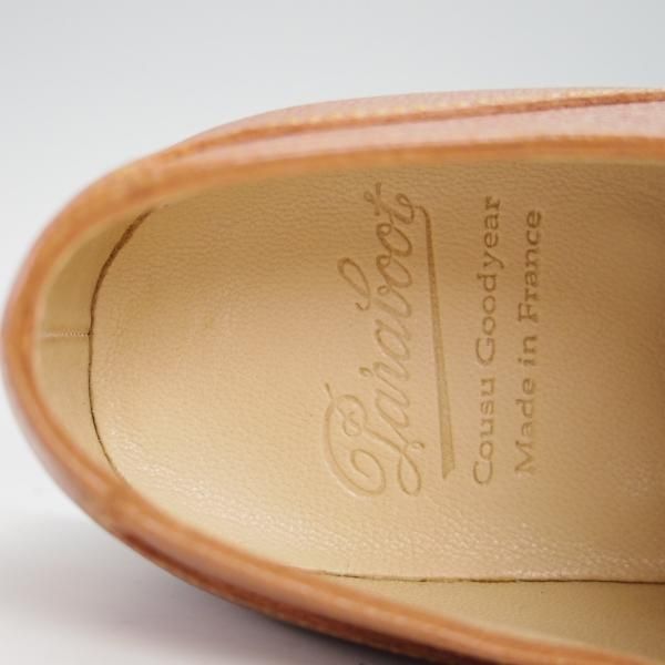 新品★パラブーツ SIZE 6【モデル定価￥77,000-★ドレス仕様シャンボード/CHAMBORD】Uチップ/グレインレザー/茶/メンズ/Paraboot★g173