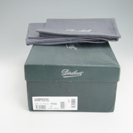 新品★パラブーツ SIZE 6【モデル定価￥77,000-★ドレス仕様シャンボード/CHAMBORD】Uチップ/グレインレザー/茶/メンズ/Paraboot★g173